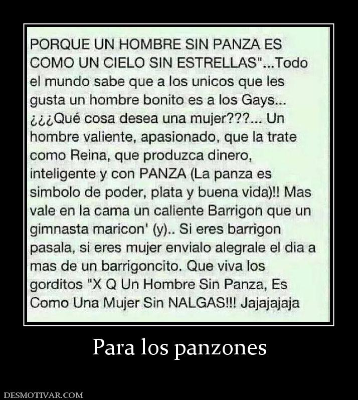 Para los panzones
