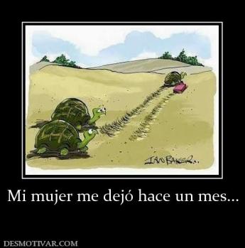 Mi mujer me dejó hace un mes...