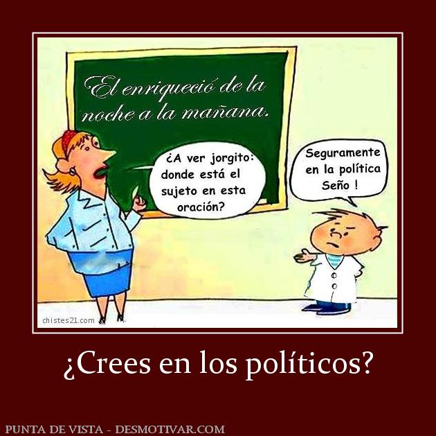 ¿Crees en los políticos?