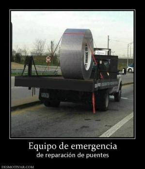 Equipo de emergencia de reparación de puentes
