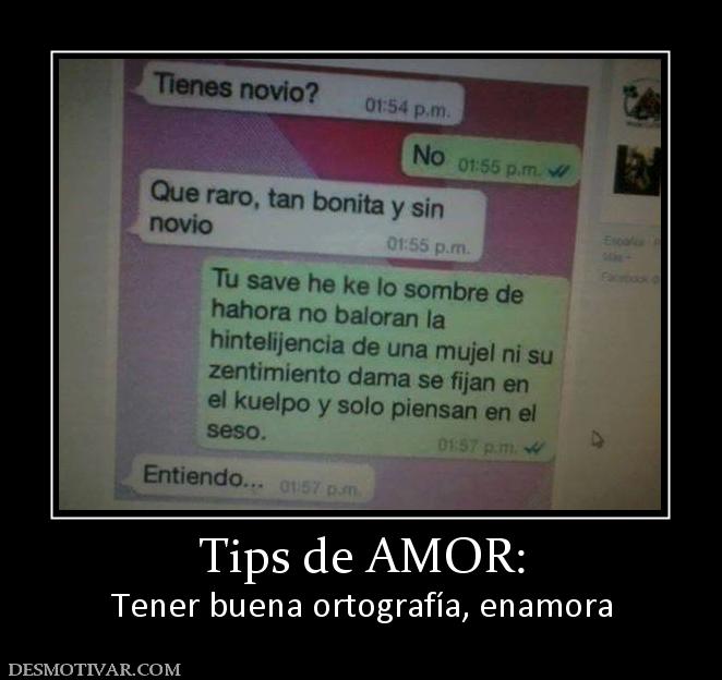 Tips de AMOR: Tener buena ortografía, enamora