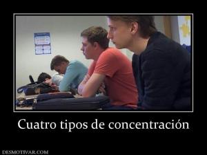 Cuatro tipos de concentración