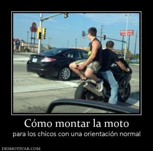 Cómo montar la moto para los chicos con una orientación normal
