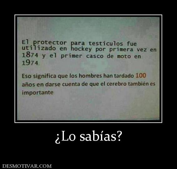 ¿Lo sabías?