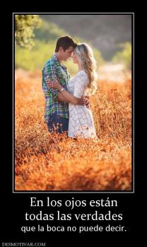 En los ojos están todas las verdades que la boca no puede decir.