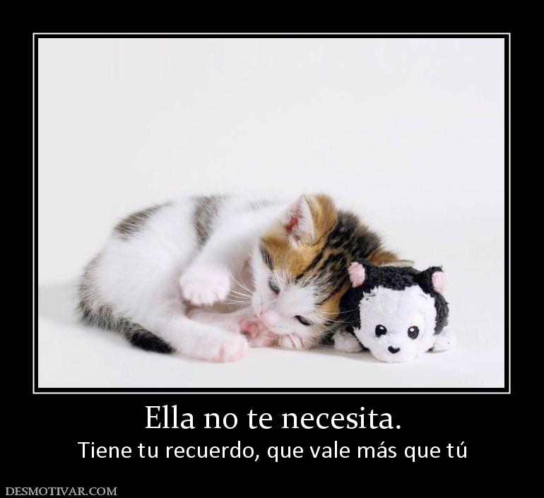 Ella no te necesita. Tiene tu recuerdo, que vale más que tú