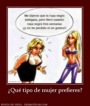 ¿Qué tipo de mujer prefieres?