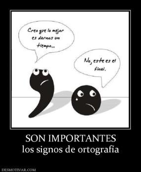 SON IMPORTANTES los signos de ortografía