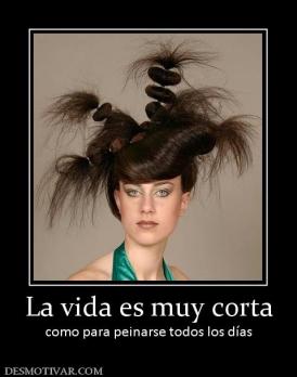 La vida es muy corta como para peinarse todos los días