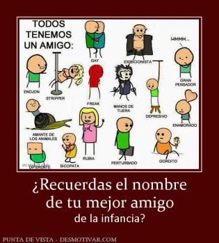 ¿Recuerdas el nombre de tu mejor amigo de la infancia?