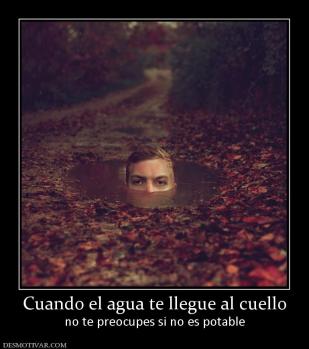 Cuando el agua te llegue al cuello no te preocupes si no es potable