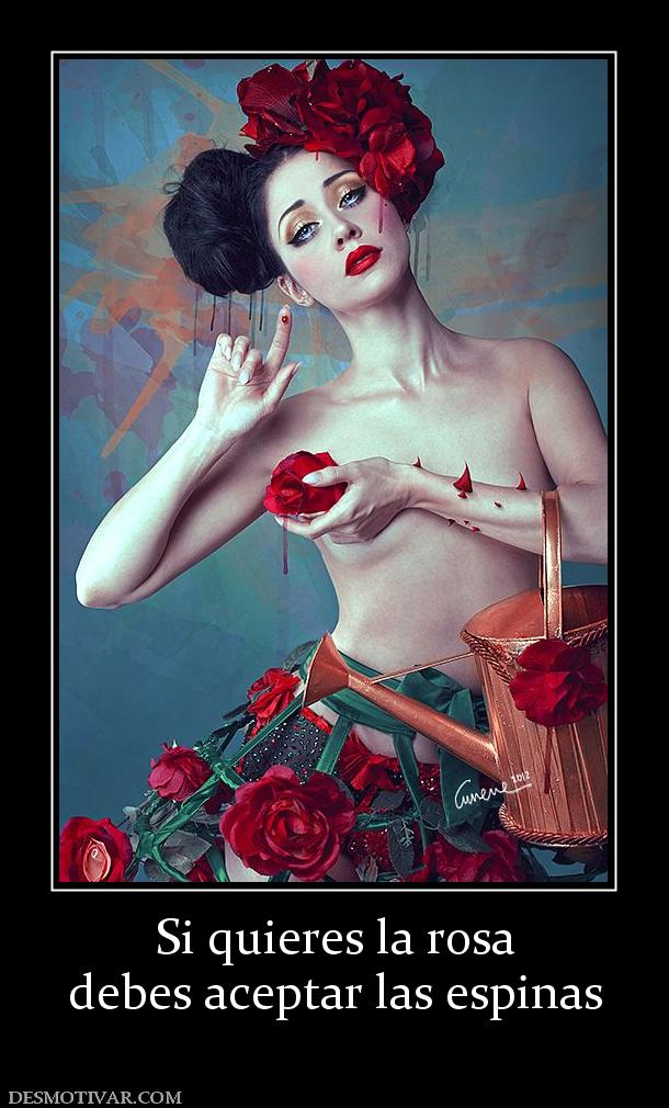 Si quieres la rosa debes aceptar las espinas