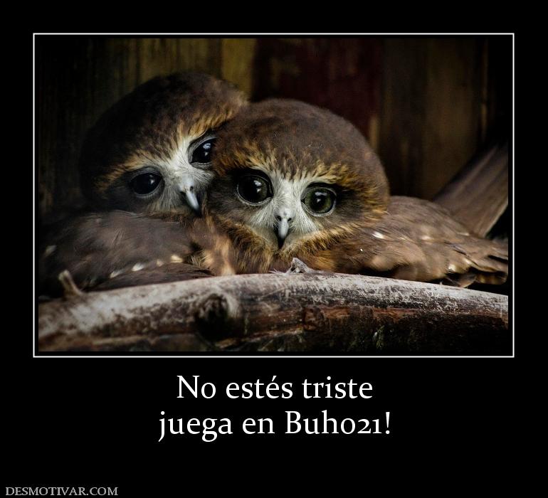 No estés triste juega en Buho21!