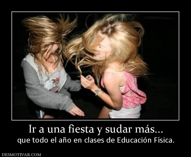 Ir a una fiesta y sudar más... que todo el año en clases de Educación Física.
