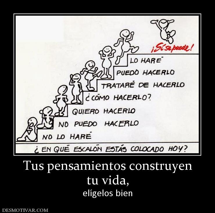 Tus pensamientos construyen tu vida, elígelos bien