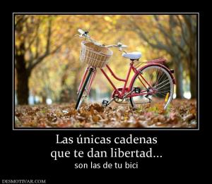Las únicas cadenas que te dan libertad... son las de tu bici