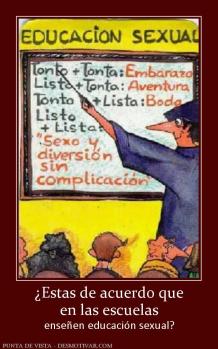 ¿Estas de acuerdo que en las escuelas enseñen educación sexual?