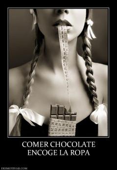 COMER CHOCOLATE ENCOGE LA ROPA