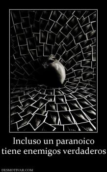 Incluso un paranoico tiene enemigos verdaderos