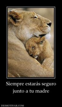 Siempre estarás seguro junto a tu madre