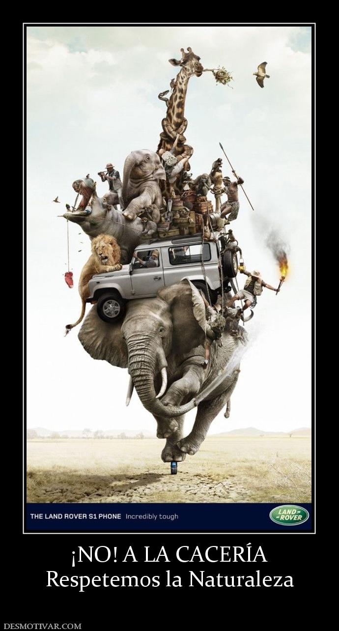 ¡NO! A LA CACERÍA Respetemos la Naturaleza