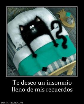 Te deseo un insomnio lleno de mis recuerdos