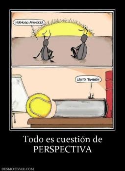 Todo es cuestión de PERSPECTIVA
