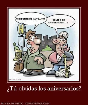 ¿Tú olvidas los aniversarios?