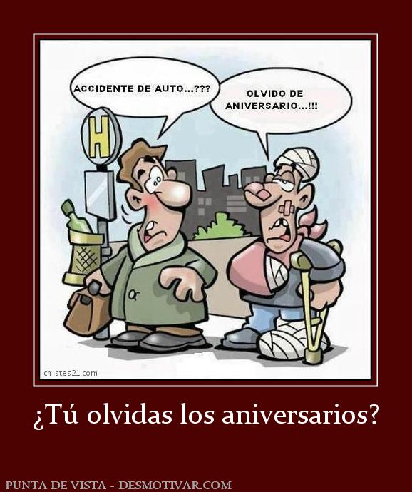 ¿Tú olvidas los aniversarios?