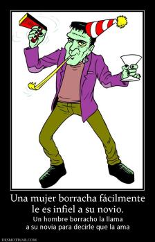 Una mujer borracha fácilmente le es infiel a su novio. Un hombre borracho la llama a su novia para decirle que la ama