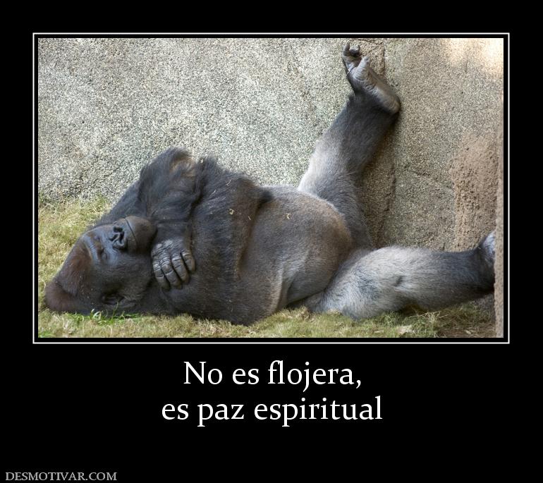 No es flojera, es paz espiritual