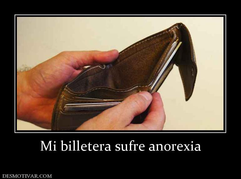 Mi billetera sufre anorexia