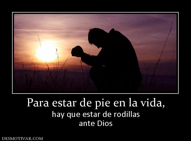 Para estar de pie en la vida, hay que estar de rodillas ante Dios