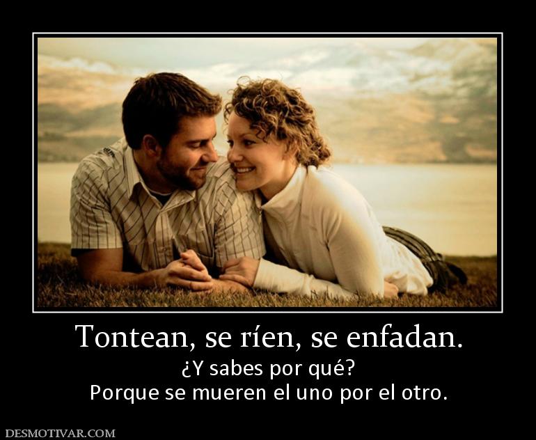 Tontean, se ríen, se enfadan. ¿Y sabes por qué? Porque se mueren el uno por el otro.