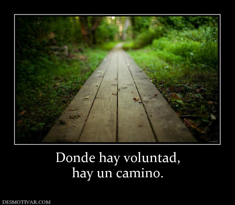 Donde hay voluntad, hay un camino.