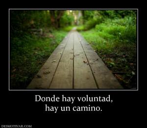 Donde hay voluntad, hay un camino.