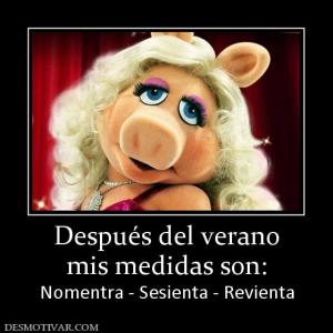 Después del verano mis medidas son: Nomentra - Sesienta - Revienta