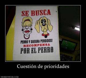 Cuestión de prioridades