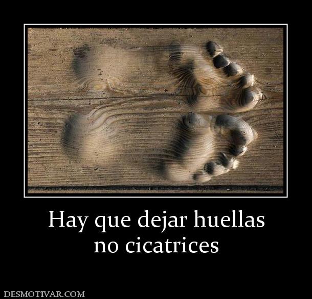 Hay que dejar huellas no cicatrices