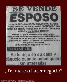 ¿Te interesa hacer negocio?