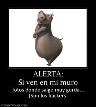 ALERTA: Si ven en mi muro fotos donde salgo muy gorda... ¡Son los hackers!