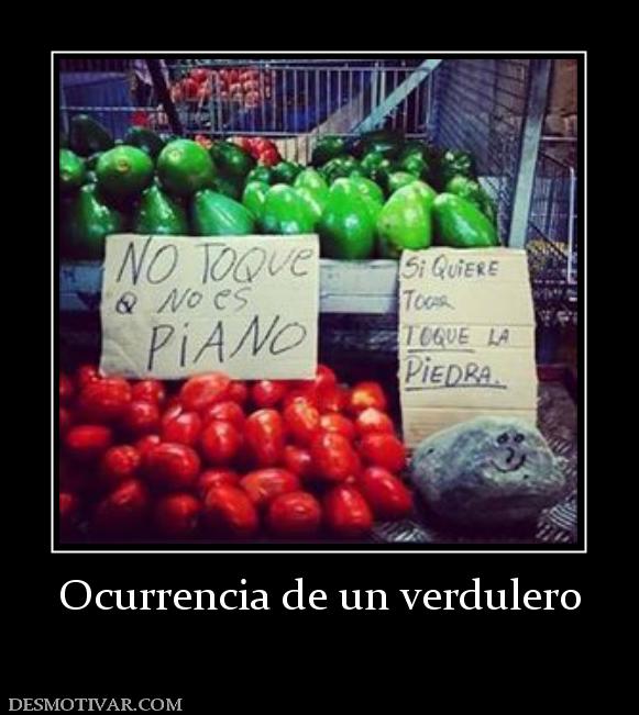 Ocurrencia de un verdulero