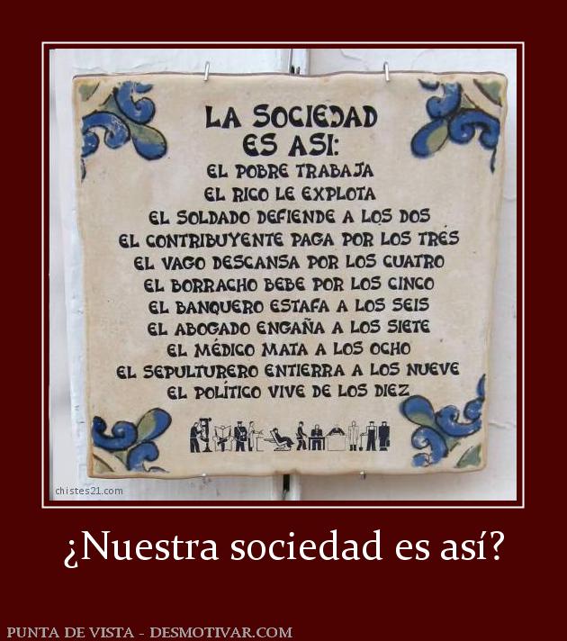 ¿Nuestra sociedad es así?