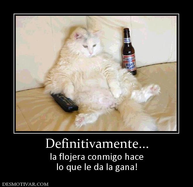 Definitivamente... la flojera conmigo hace lo que le da la gana!