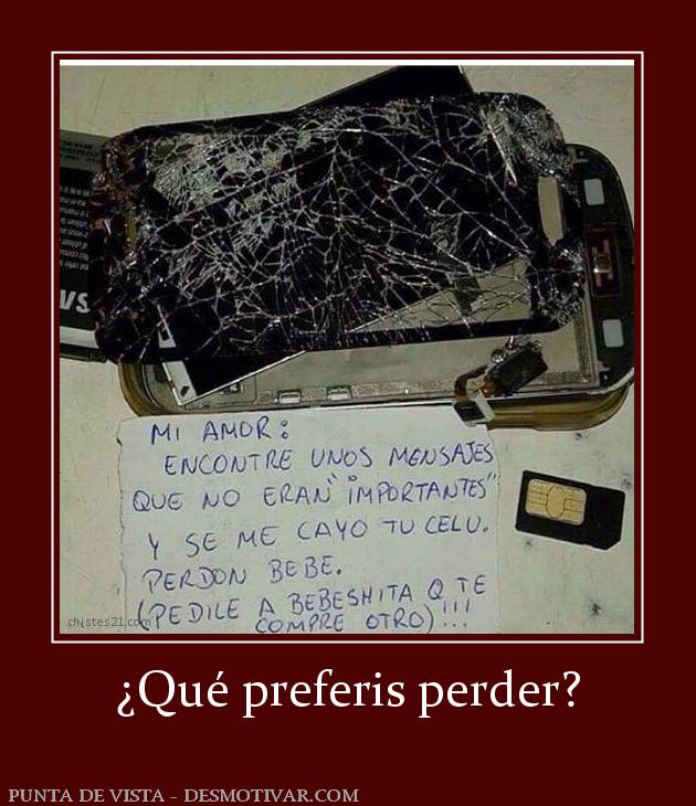 ¿Qué preferis perder?