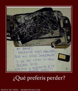 ¿Qué preferis perder?