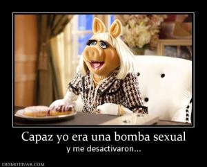 Capaz yo era una bomba sexual y me desactivaron...