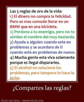 ¿Compartes las reglas?