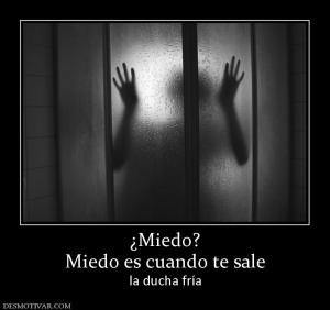 ¿Miedo? Miedo es cuando te sale la ducha fría