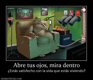 Abre tus ojos, mira dentro ¿Estás satisfecho con la vida que estás viviendo?